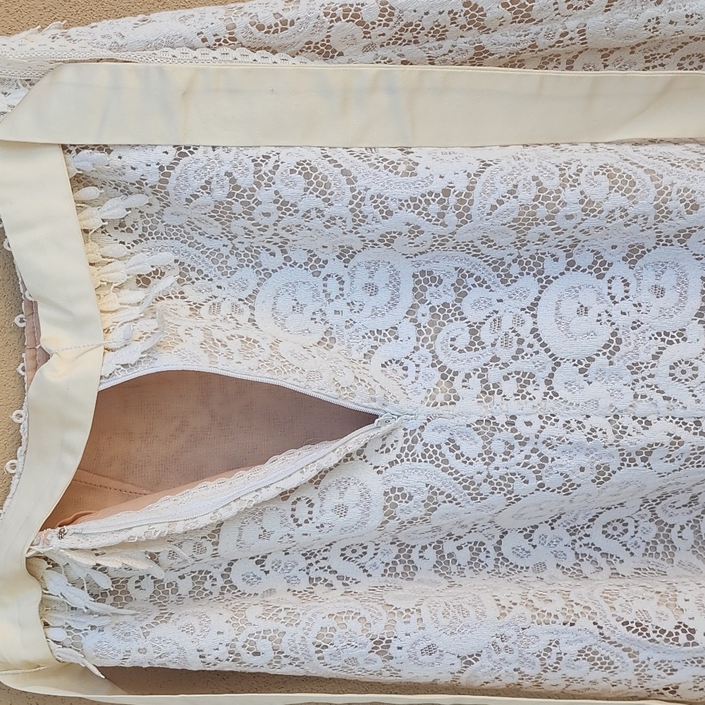 VTG JACKSON GRAVES Couture Lace Two Piece Set XS Wedding Bridal Maxi Skirt Suit - Picture 13 of 17